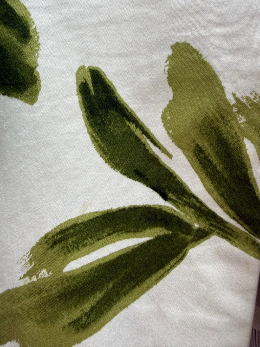 Jones New York White Cotton Dress with Green Floral Print - Picture 6 of 8